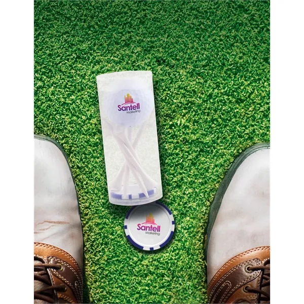 1-Ball 5-Tee Par Pack w/Poker Chip Ball Marker