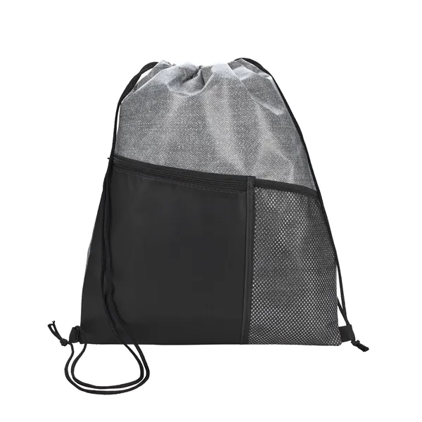 Good Value™ Heathered RPET Non-Woven Drawstring Backpack