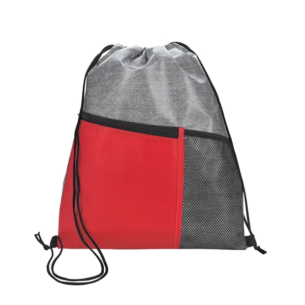 Good Value™ Heathered RPET Non-Woven Drawstring Backpack