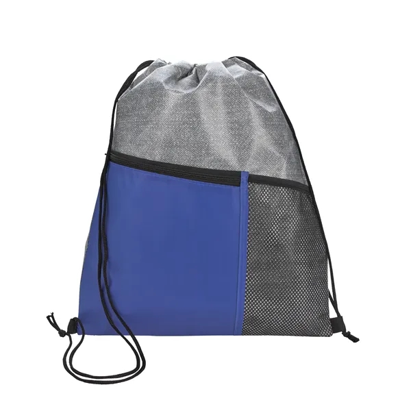 Good Value™ Heathered RPET Non-Woven Drawstring Backpack