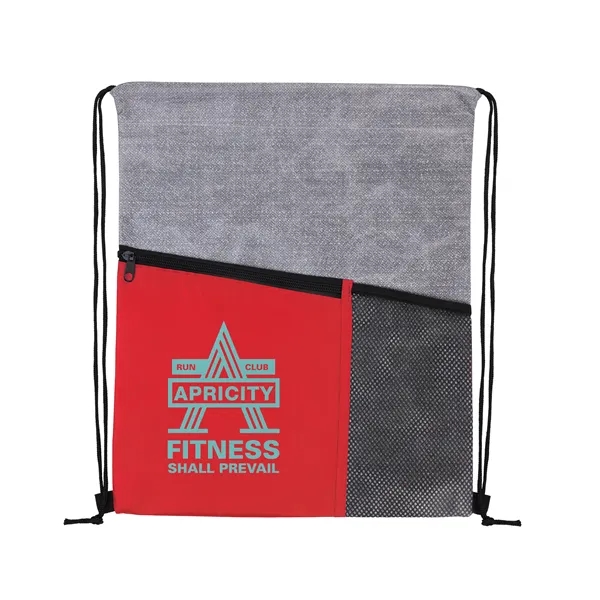 Good Value™ Heathered RPET Non-Woven Drawstring Backpack