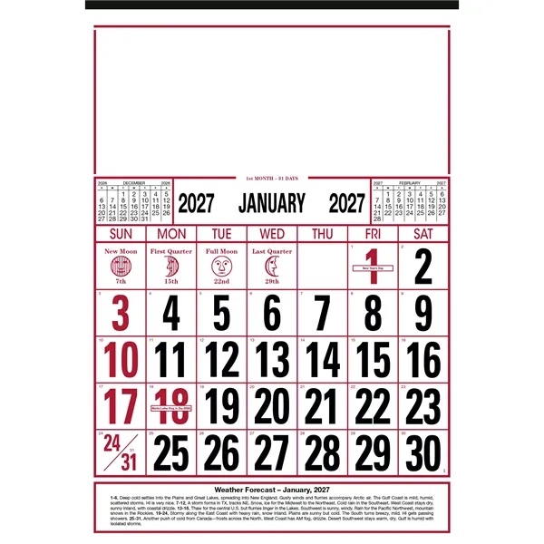 Skinner & Kennedy® Commercial 12-Sheet Calendar