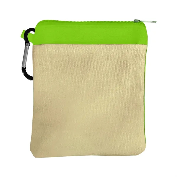 Garyline® Canvas Zipper Pouch with Carabiner
