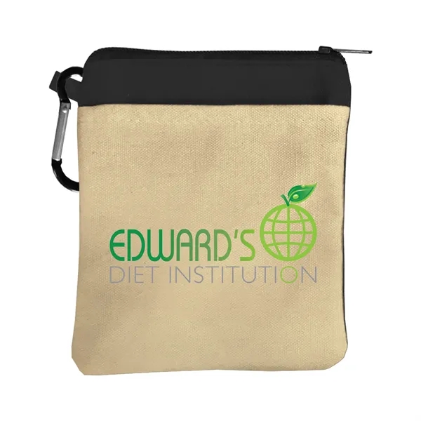 Garyline® Canvas Zipper Pouch with Carabiner