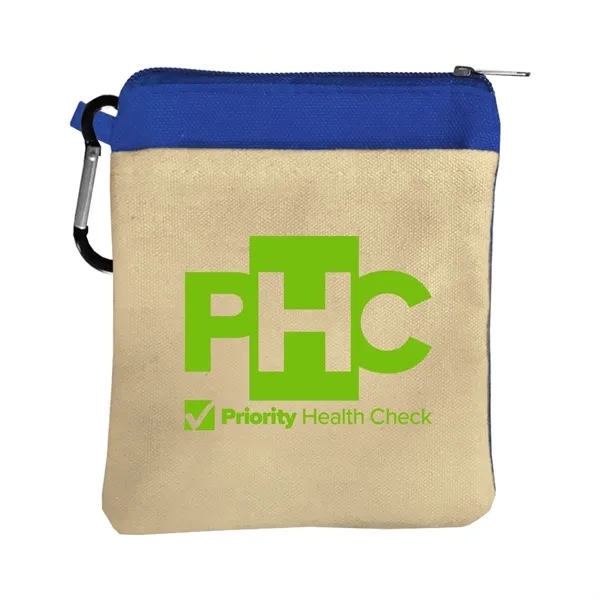 Garyline® Canvas Zipper Pouch with Carabiner