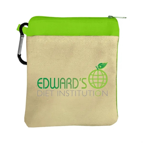 Garyline® Canvas Zipper Pouch with Carabiner