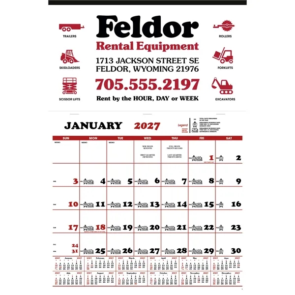 Skinner & Kennedy® Contractor's Apron Calendar