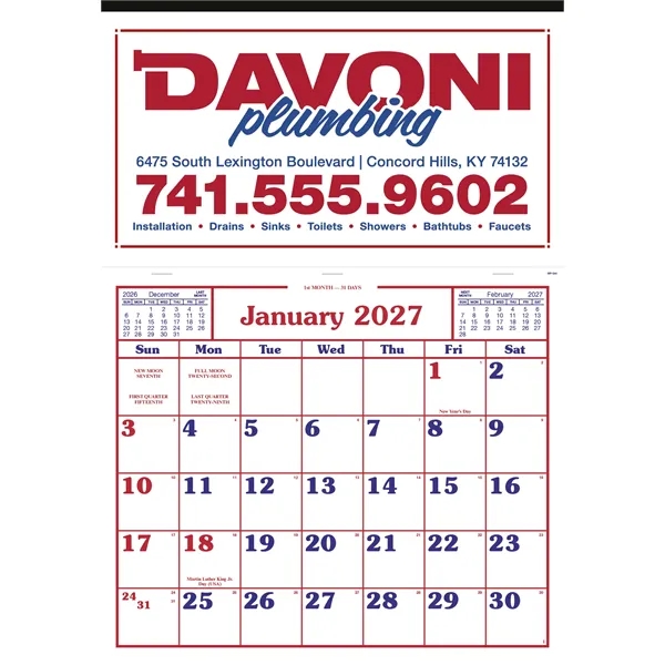 Skinner & Kennedy® Billboard Apron Calendar