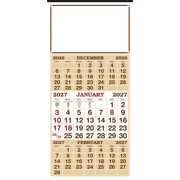 Custom Skinner & Kennedy® 3-Month Display 12-Sheet Calendar