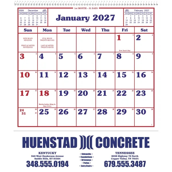 Custom Skinner & Kennedy® Home/Office Appointment Calendar