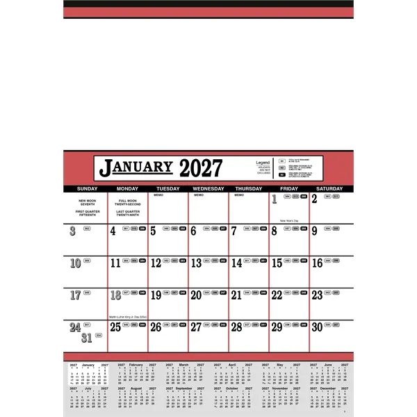 Custom Skinner & Kennedy® Contractor's 12-Sheet Calendar