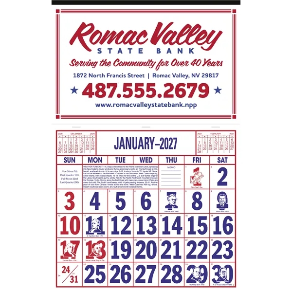 Skinner & Kennedy® Apron Style Calendar