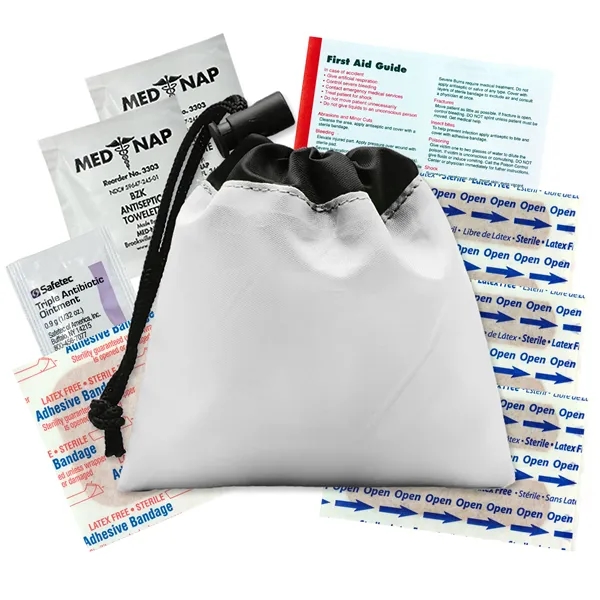 Custom Garyline® Cinch Pouch First Aid Kit - 11 Piece