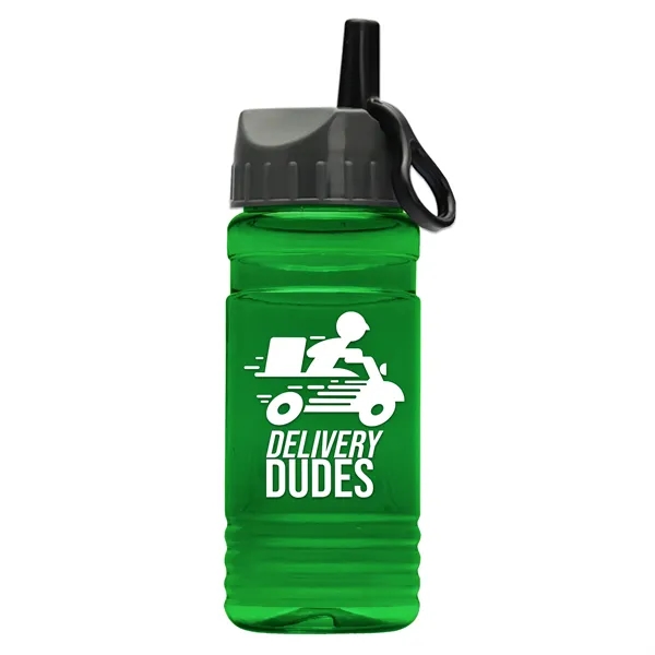 Garyline® RPET Bottle with Ring-Straw Lid - 20 oz.