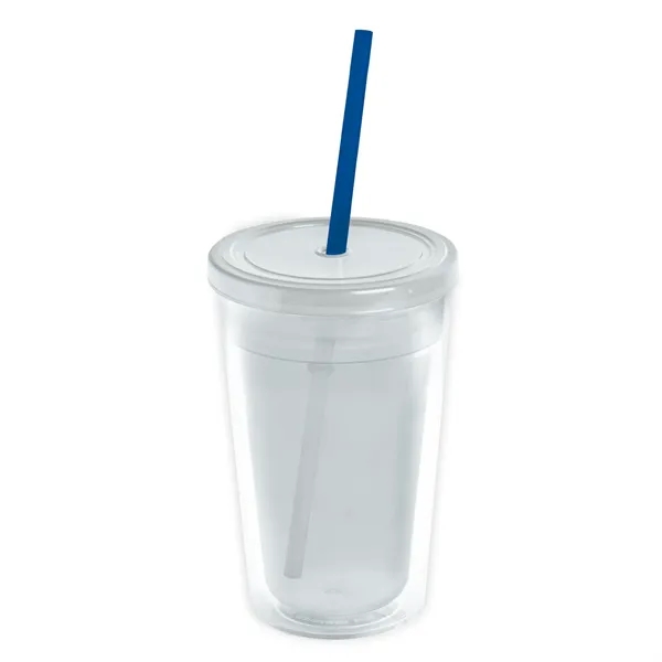 Garyline® Transparent Tumbler with Straw Lid and Full-Col...