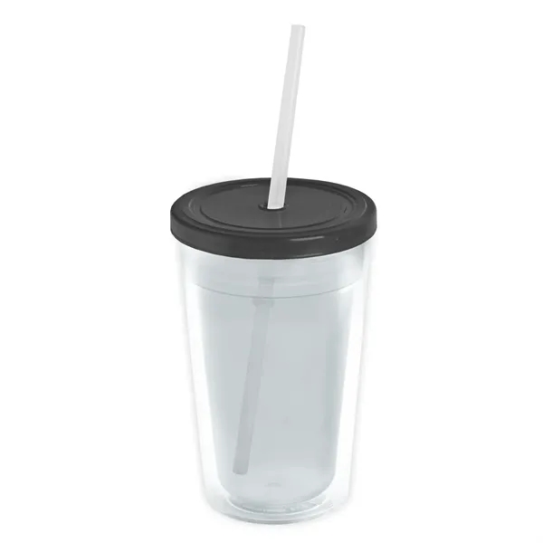 Garyline® Transparent Tumbler with Straw Lid and Full-Col...