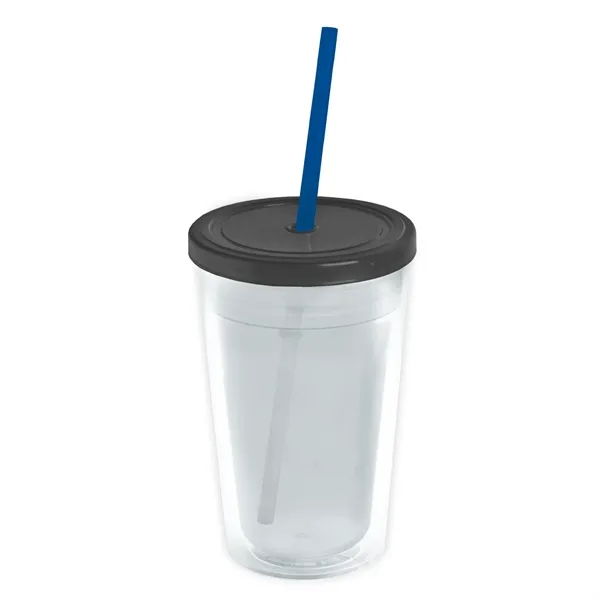 Garyline® Transparent Tumbler with Straw Lid and Full-Col...