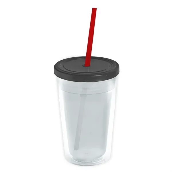 Garyline® Transparent Tumbler with Straw Lid and Full-Col...