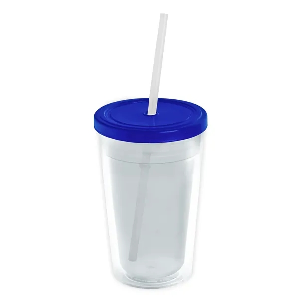 Garyline® Transparent Tumbler with Straw Lid and Full-Col...