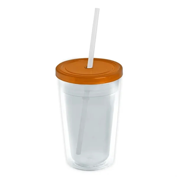 Garyline® Transparent Tumbler with Straw Lid and Full-Col...