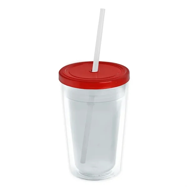 Garyline® Transparent Tumbler with Straw Lid and Full-Col...