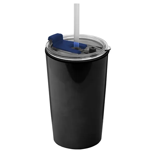 Garyline® Sentinel Metallic Acrylic Tumbler with 2-in-1 L...