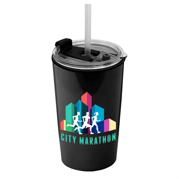 Garyline® Sentinel Metallic Acrylic Tumbler with 2-in-1 L...