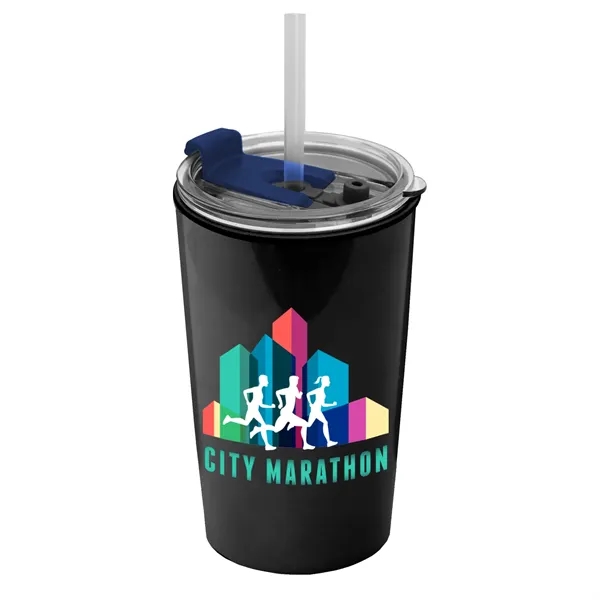 Garyline® Sentinel Metallic Acrylic Tumbler with 2-in-1 L...