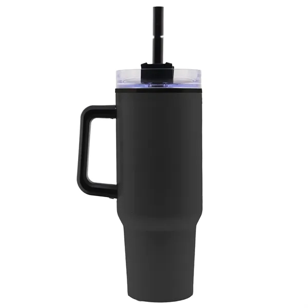 Garyline® Roam Stainless Steel Handle Mug with Straw - 40...