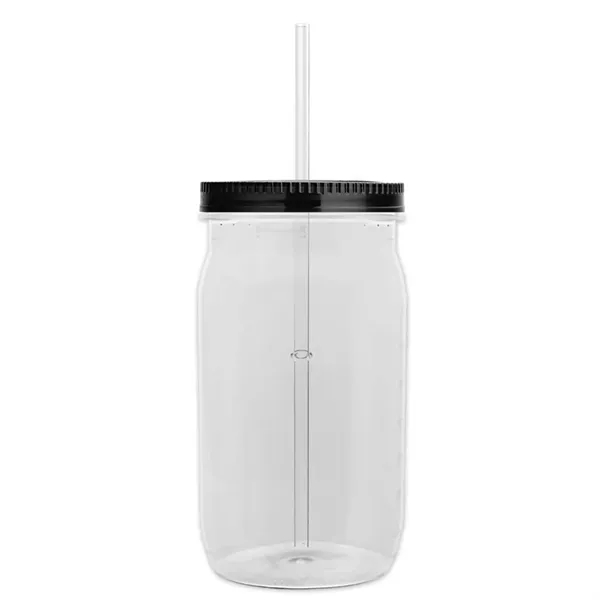 Custom Garyline® Tritan® Mason Jar with Lid and Straw - 27 oz.