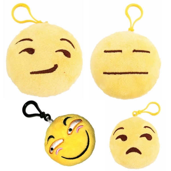 Emoji Smiley Emoticon Plush Keychain - Emoji Smiley Emoticon Plush Keychain - Image 2 of 2