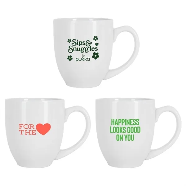 Belmont 16 oz White Bistro Glossy Mug