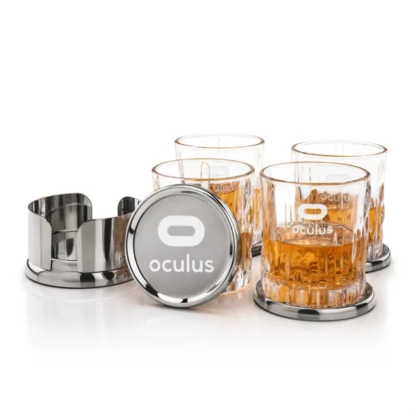 Baldoni Coasters & Newport On-the-Rocks Set