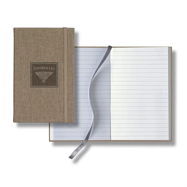 Linen Banded Pico Lined White Page Journal