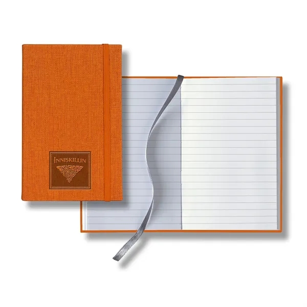 Linen Banded Pico Lined White Page Journal