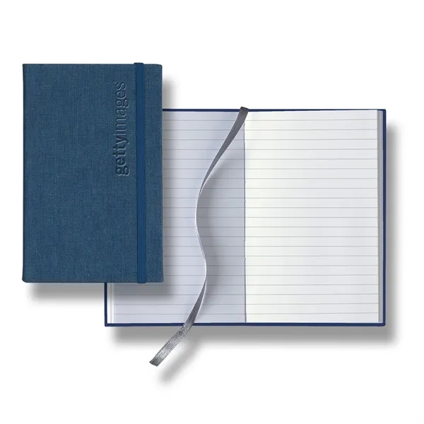 Linen Banded Pico Lined White Page Journal