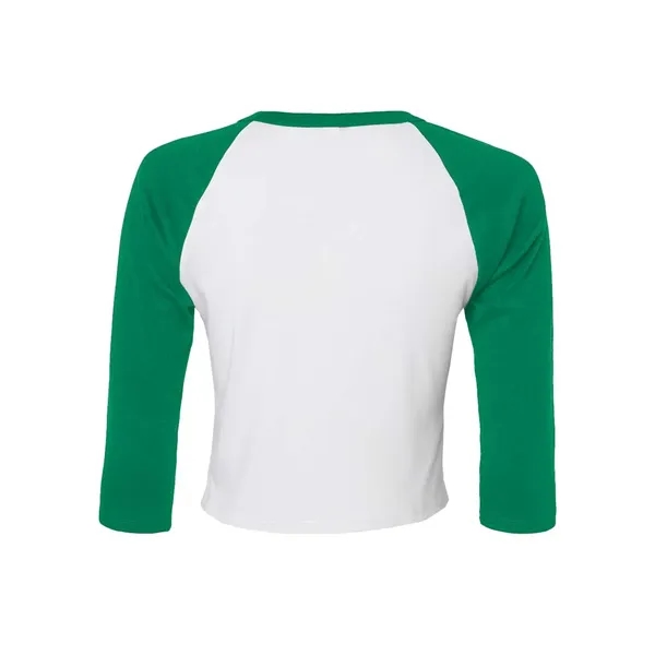 BELLA + CANVAS Women's Micro Rib Three-Quarter Raglan Sle...
