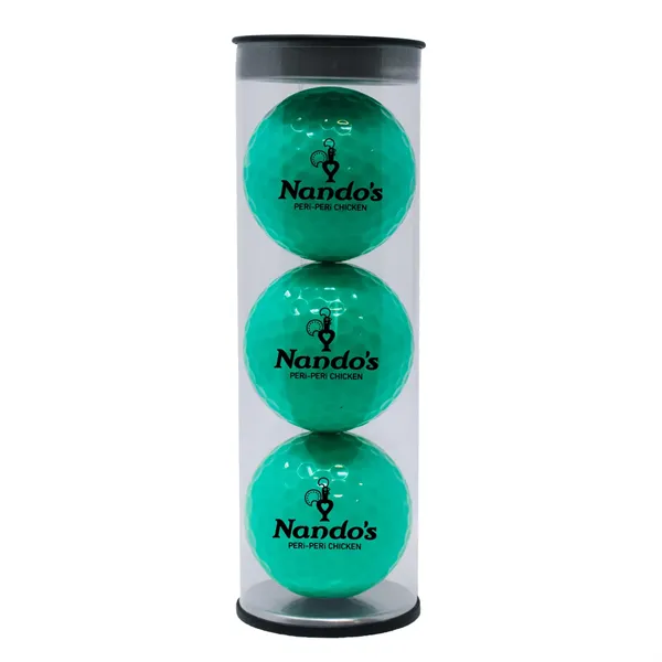 3 Colored Golf Balls Tube