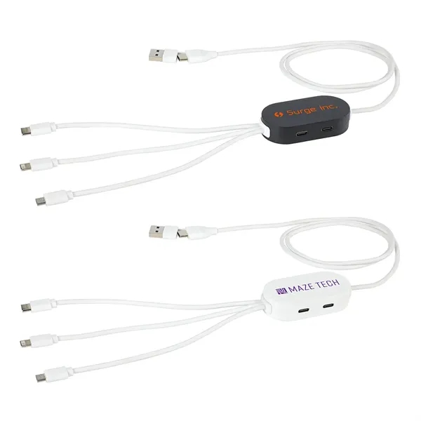 Triumph 3-in-1 Charging Cable with 4-Port USB Hub and Recycl