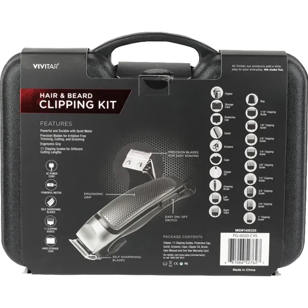 Vivitar® 20 Piece Hair & Beard Clipping Kit