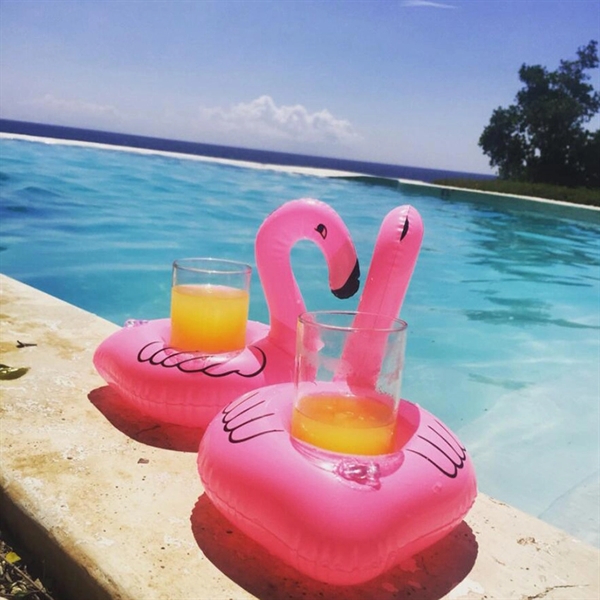 Inflatable Flamingo Cup Holder - Inflatable Flamingo Cup Holder - Image 4 of 4
