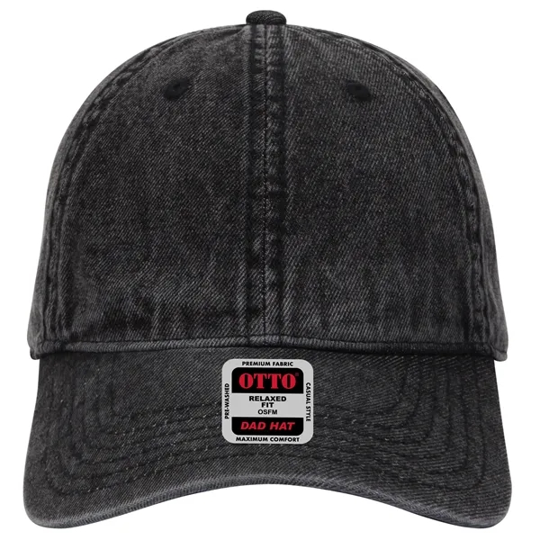 Custom 6 Panel Low Profile Snow Washed Denim Baseball Cap