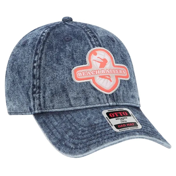 6 Panel Low Profile Snow Washed Denim Baseball Cap