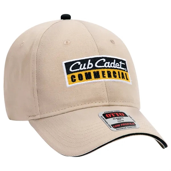 Brushed Cotton Twill Sandwich Visor 6 Panel Baseball Cap