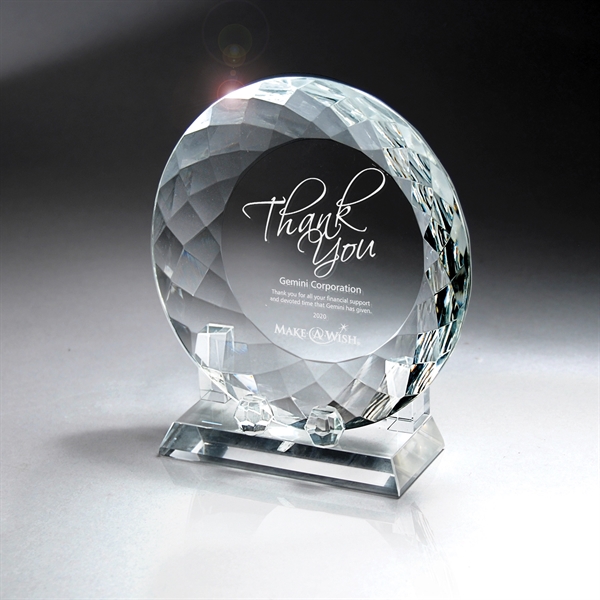 Round Crystal Plate with Stand