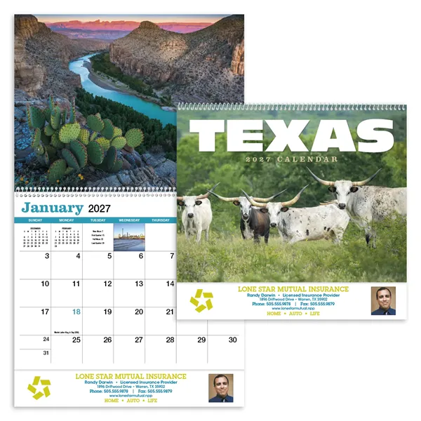 Products Texas Appointment Calendar - Spiral