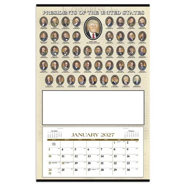 Triumph® Calendars Presidents Hanger 12-Month Calendar