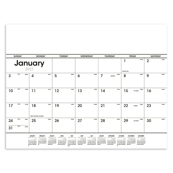 Triumph® Calendars Black & White Desk Pad