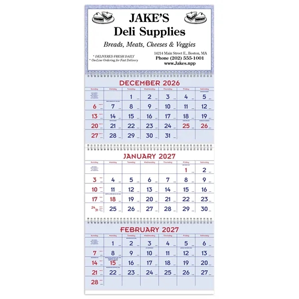 Triumph® Calendars Red & Blue Commercial Planner