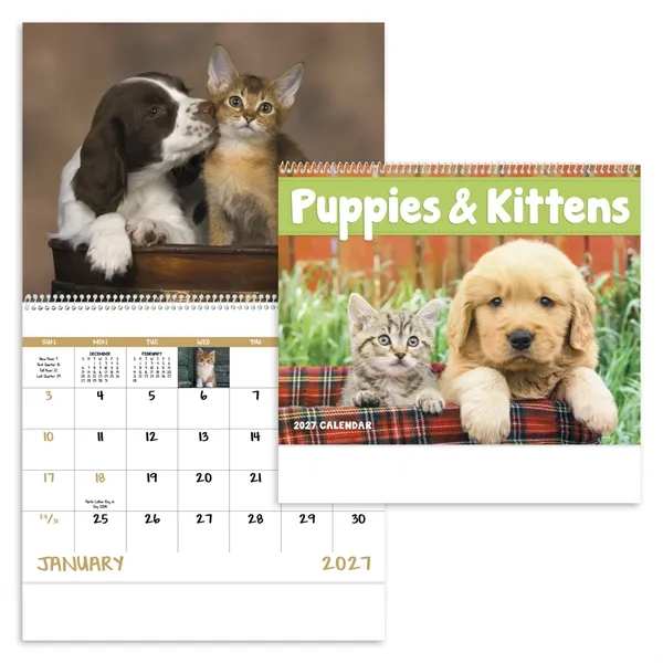 Good Value™ Puppies & Kittens - Spiral Calendar